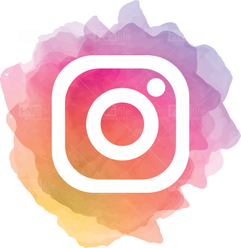 Download Watercolor Instagram Icon Png Instagram Logo White On Black